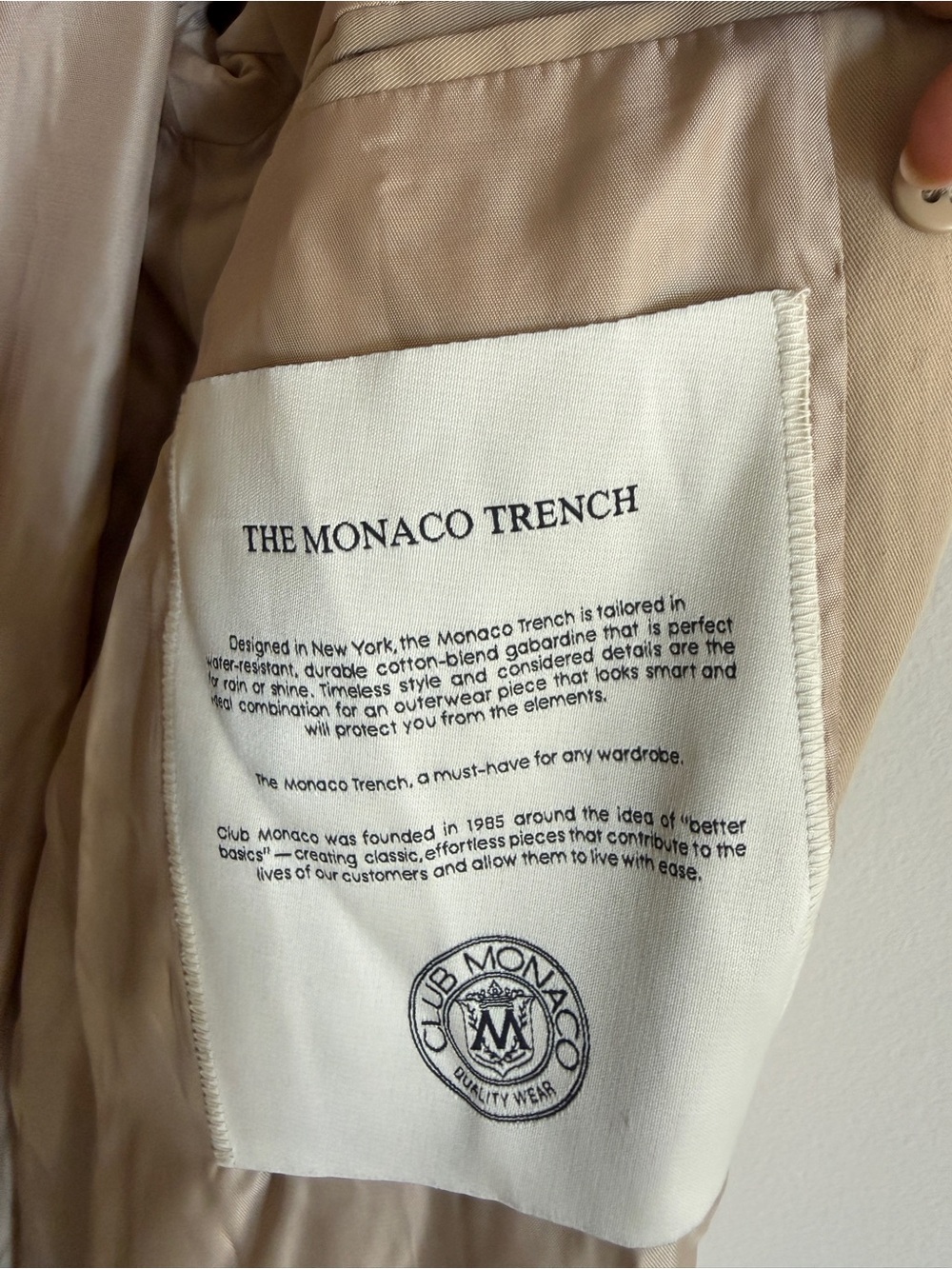 Tan Trench Coat - the Monaco coat - Picture 9 of 10